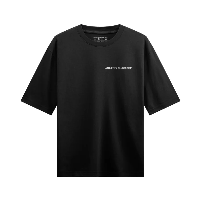 Polera de gimnasio negra oversize fit