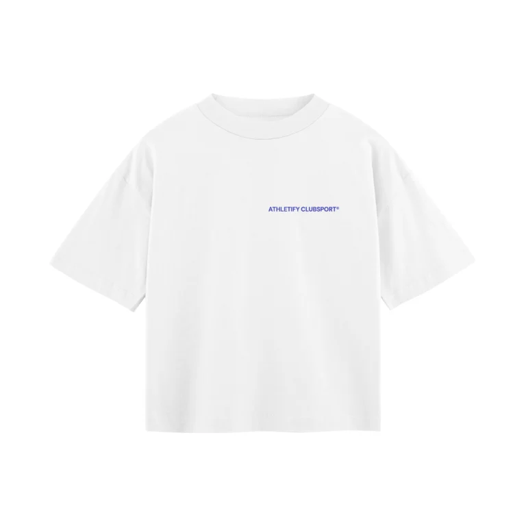 Polera gimnasio blanca boxy fit Athletify